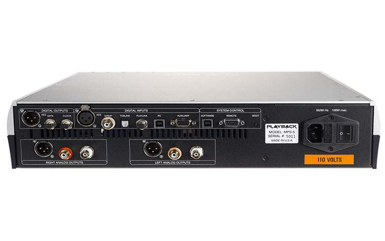 MPD-5 DAC - Rear view -Playback Designs